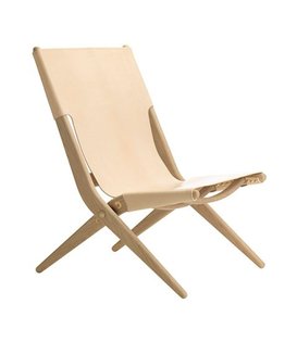 By Lassen: Saxe lounge chair oak - natural leather