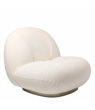 Gubi - Pacha lounge chair  - fabric Harp 24