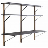 Artek - Kaari Wall Shelf w. desk REB 010 eiken, glossy zwart