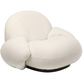 Pacha Lounge Stoel met arm Harp 24, fixed voet