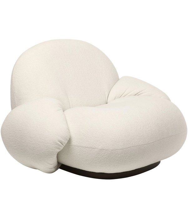 Gubi  Pacha Lounge Stoel met arm Harp 24, fixed voet