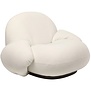 Gubi - Pacha Lounge Chair with armrest fabric Harp 24, base fixed