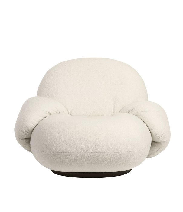 Gubi  Pacha Lounge Stoel met arm Harp 24, fixed voet