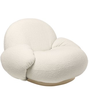 Gubi Pacha Lounge Stoel met arm Karakorum 001 ivory