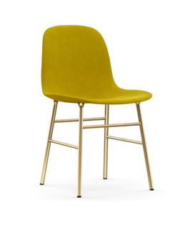 Normann Copenhagen -Form stoel  gestoffeerd velour - messing poten