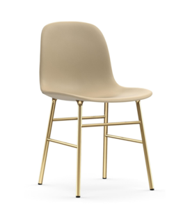 Normann Copenhagen -Form chair upholstered leather - brass base