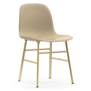 Normann Copenhagen -Form stoel  gestoffeerd Tango leer - messing poten