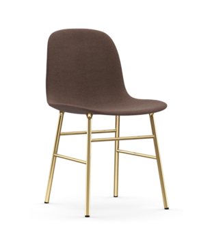Normann Copenhagen -Form chair upholstered Steelcut Trio - brass base