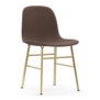 Normann Copenhagen -Form chair upholstered Steelcut Trio - brass base