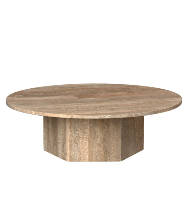 Gubi  Gubi - Epic coffee table round travertine Ø110