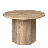 Gubi - Epic coffee table round travertine Ø60