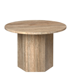 Gubi - Epic coffee table round travertine Ø60