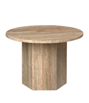 Gubi - Epic coffee table round travertine Ø60