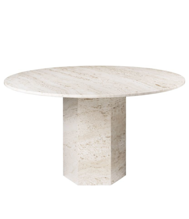 Gubi  Gubi - Epic eettafel rond travertine Ø130