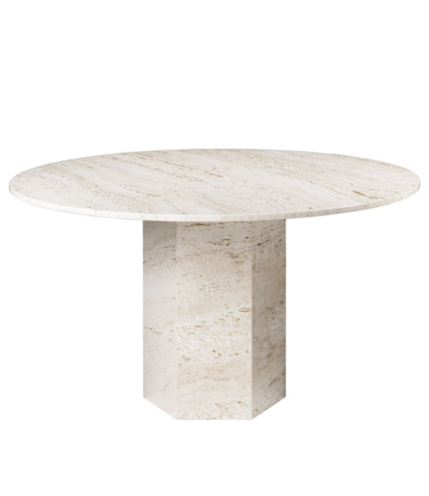 Gubi  Gubi - Epic table round travertine Ø130