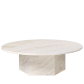 Gubi - Epic coffee table round travertine Ø110