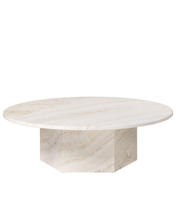 Gubi  Gubi - Epic coffee table round travertine Ø110