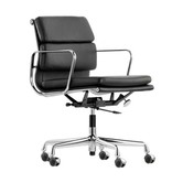 Vitra - Soft Pad Chair EA 217, black leather