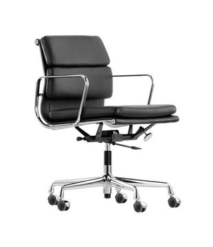 Vitra - Soft Pad Chair EA 217, black leather