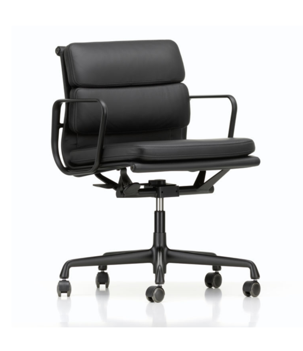 Vitra  Vitra - Soft Pad Chair EA 217, black leather