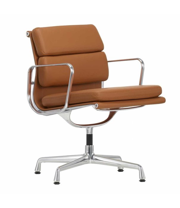 Vitra  Soft Pad Chair EA 208 Bureaustoel premium F leer, draaibaar
