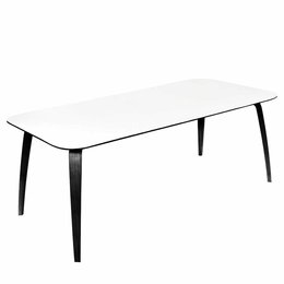 GUBI Dining table rectangular white laminate 200 x 100