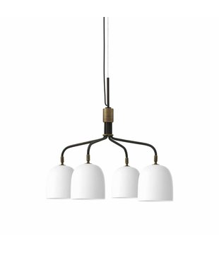 Howard Kroonluchter 4 arm, short, porselein