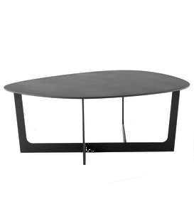Insula Coffee Table black lacquer aluminium 95 x 98