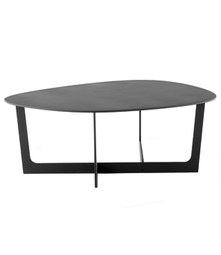 Insula Salontafel zwart gelakt aluminium 95 x 98