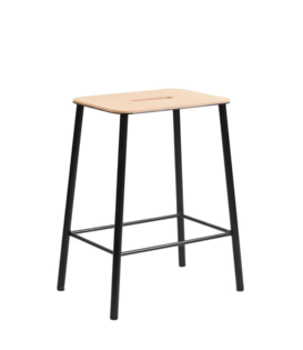 Adam stool leather seat