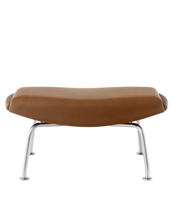 Fredericia  Model 1002, Wegner Ox ottoman, cognac Max leather