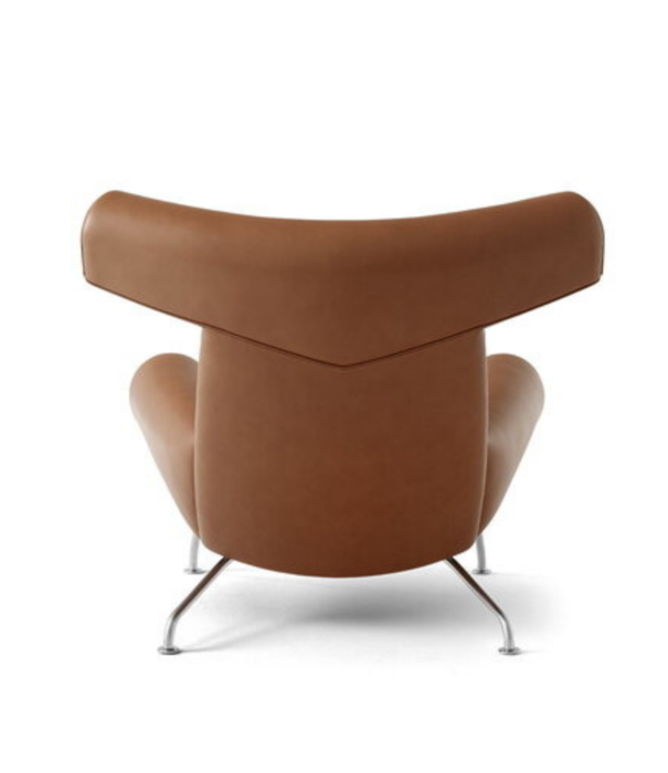Fredericia  Fredericia - Wegner Ox chair, brushed chrome - cognac leather