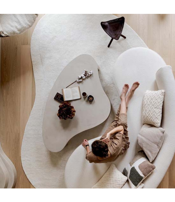 Layered  Layered Residue Rug bone white