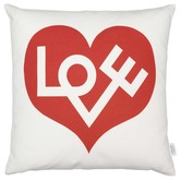Vitra Graphic Print Pillows, Love Heart pillow, crimson