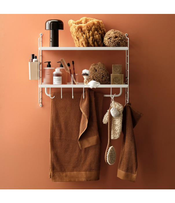 String  String - Bathroom wall rack combination metal