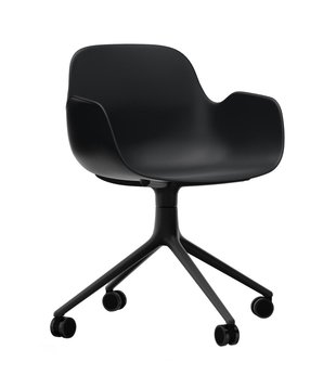 Normann Copenhagen -Form swivel armchair with 4 wheels/black base