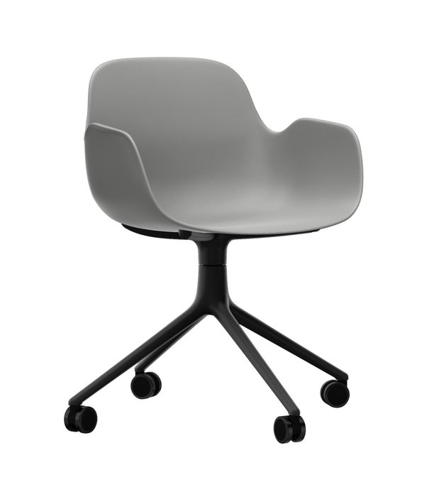 Normann Copenhagen  Normann Copenhagen -Form swivel armstoel 4 wielen/zwart voet