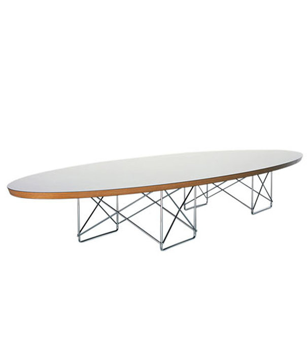Vitra  Vitra Eames Elliptical Table ETR,  HPL white laminate