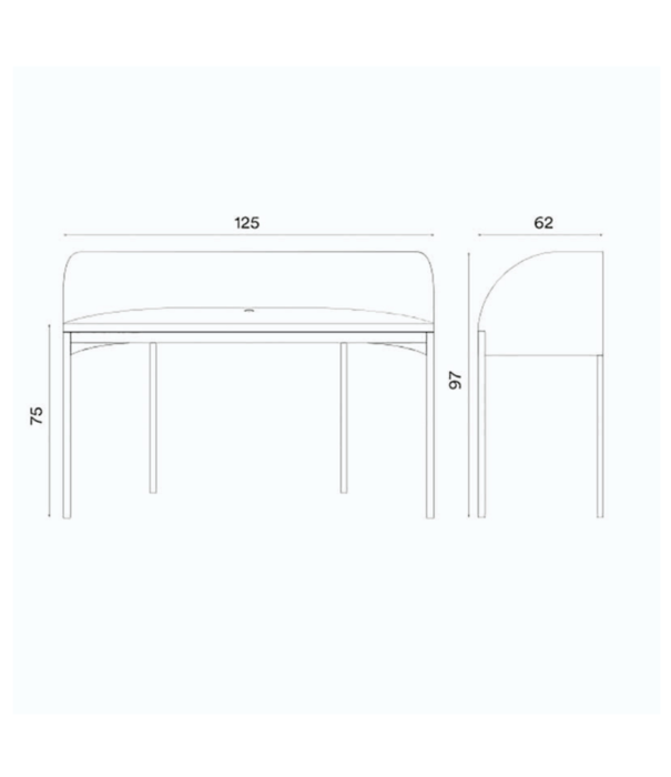 Northern  Northern -Shelter Work desk L125 cm.