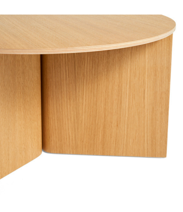 Hay  Hay - Slit coffee table wood round xl