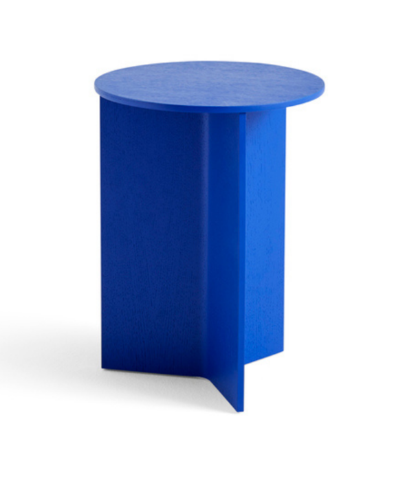 Hay  Hay - Slit side table wood round high