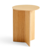 Hay - Slit side table wood round high