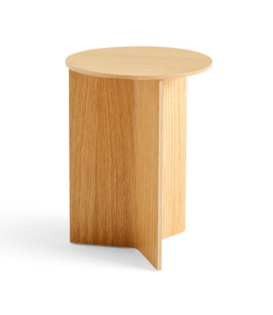 Hay - Slit tafel wood rond high