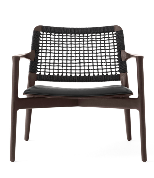 Vipp  Vipp - 488 Cabin Lounge stoel donker eiken, zwart leer