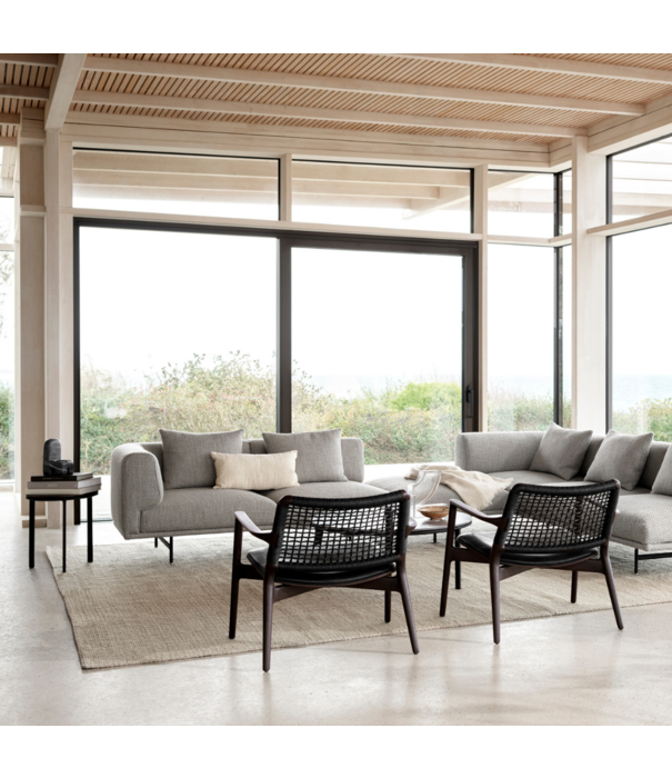 Vipp  Vipp - 488 Cabin Lounge stoel donker eiken, zwart leer