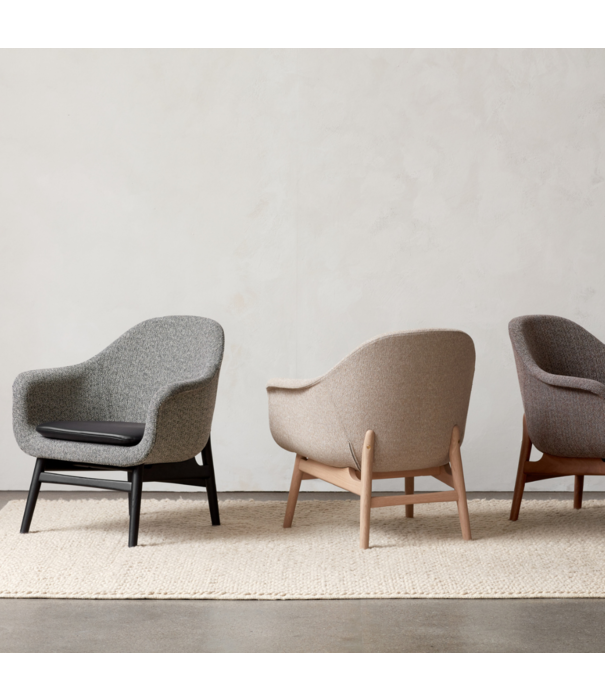 Audo Audo - Harbour lounge chair black oak, leather Dakar 0842