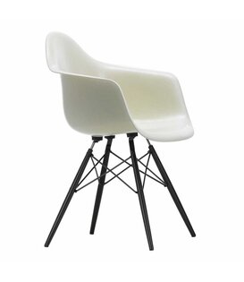 Vitra Eames DAW Fiberglass Dining Armchair, black maple legs