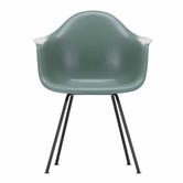Vitra Eames DAX fiberglass Eetkamerstoel,  zwart poten