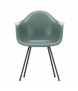 Vitra Eames DAX fiberglass Dining Armchair, black legs