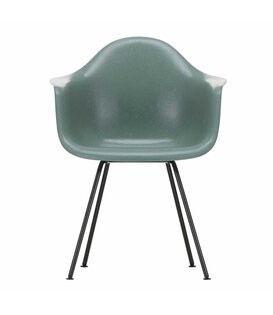 Vitra Eames DAX fiberglass Eetkamerstoel,  zwart poten
